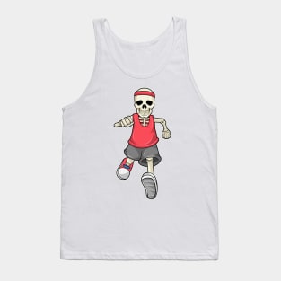 Skeleton at Running with Headband Tank Top